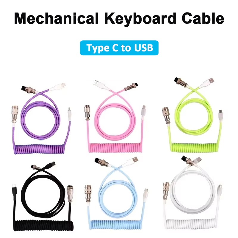 Gaming Keyboard Types - Cable en espiral para teclado mecánico,