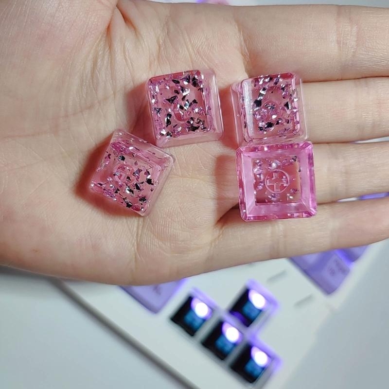 Keyboard Gaming Transparent - Tapa tecla retroiluminada 587B, personalidad resina,
