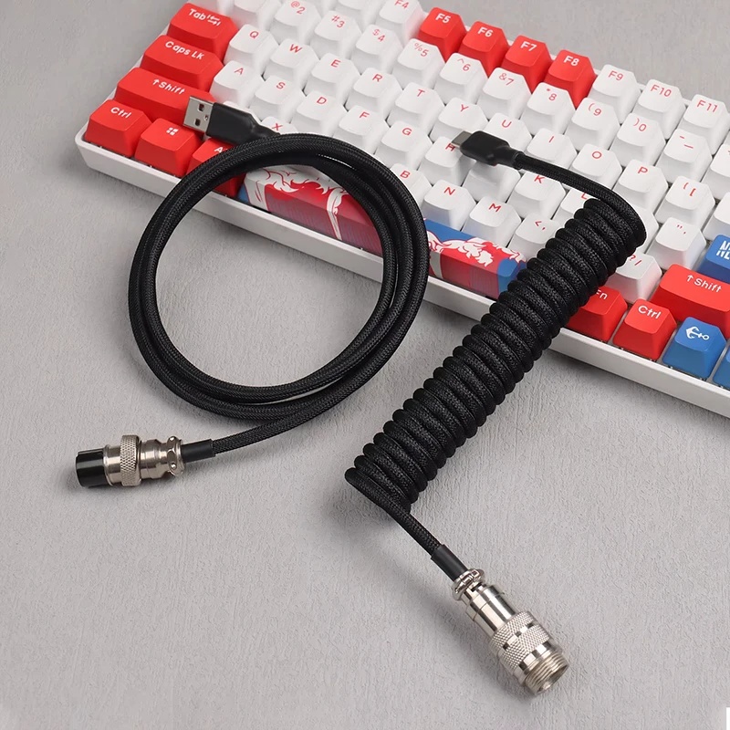 Gaming Keyboard Types - Cable en espiral para teclado mecánico