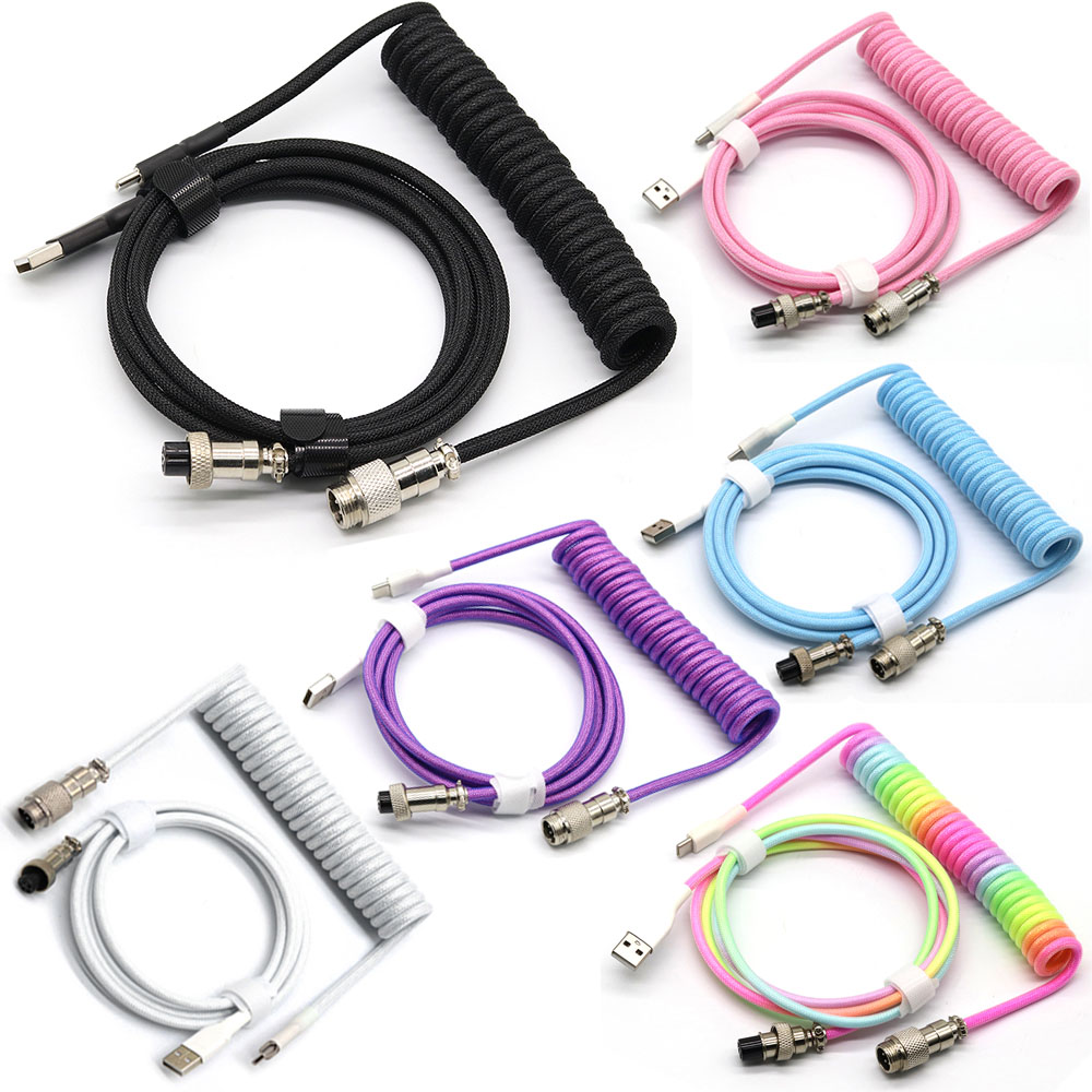 Gaming Keyboard Types - Cable en espiral para teclado mecánico,