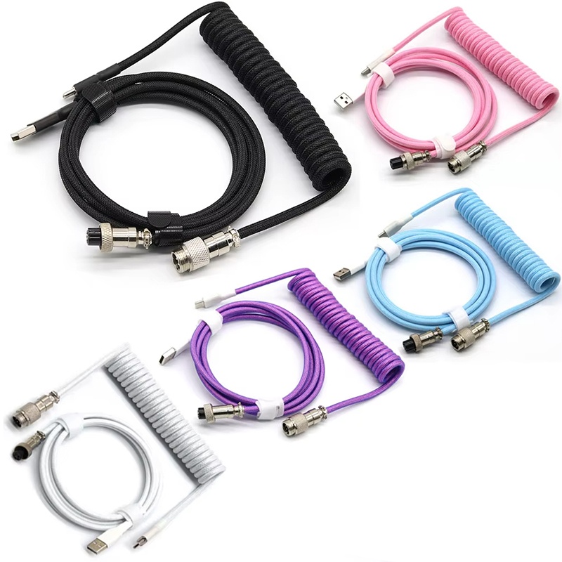 Gaming Keyboard Types - Cable en espiral para teclado mecánico,