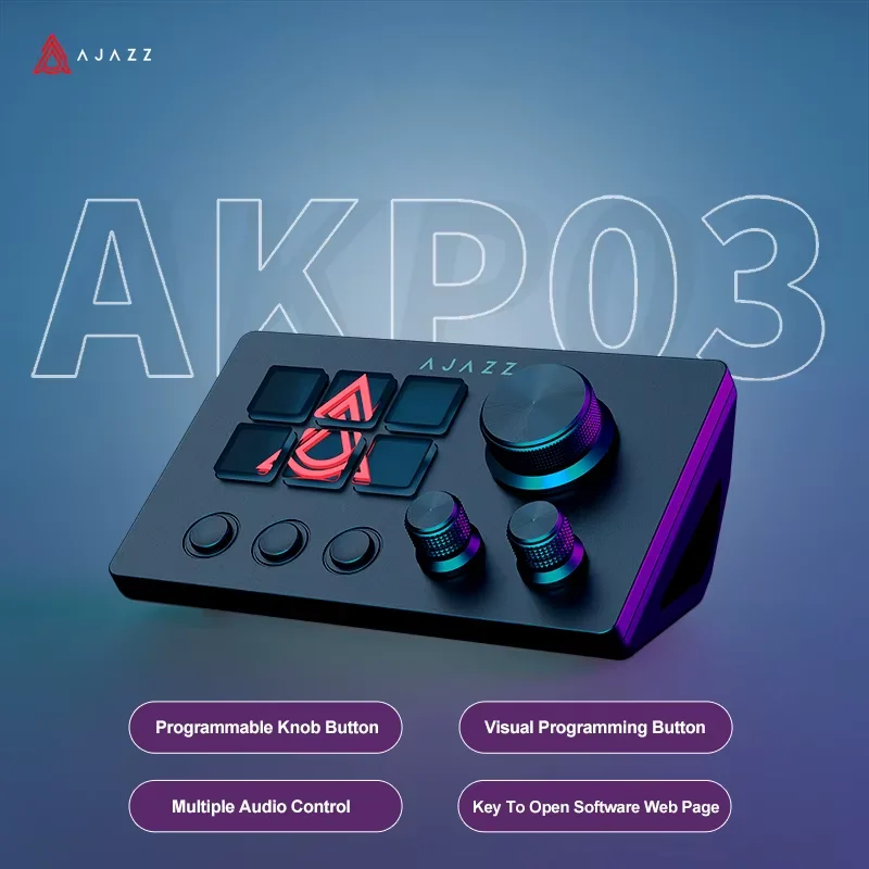 Gaming Keyboard 1 Hand - Ajazz AKP03E/153E - Panel de Control