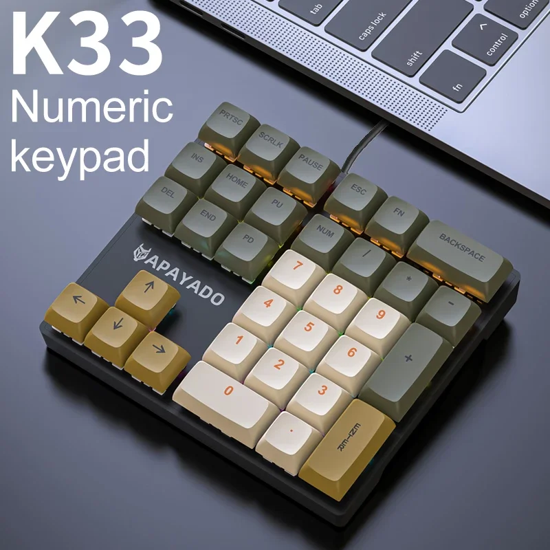Gaming Keyboard 1 Hand - Teclado numérico mecánico con cable K33