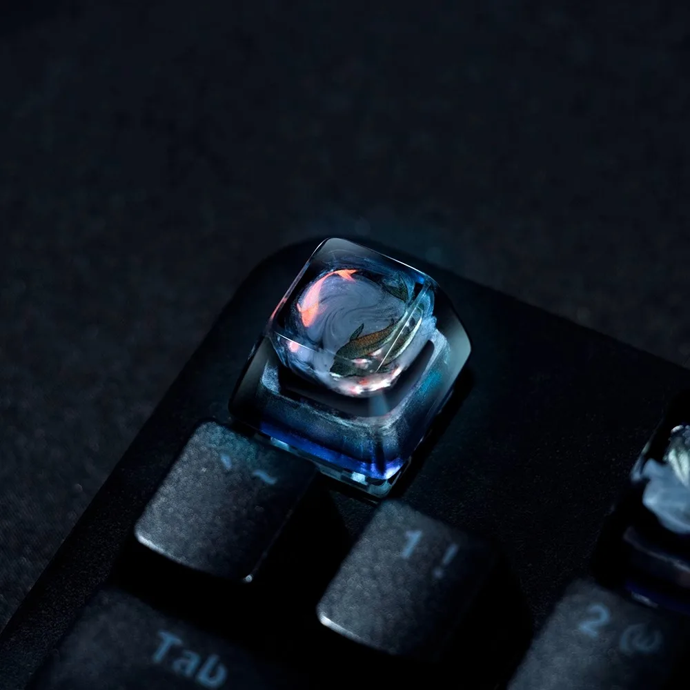 Keyboard Gaming Transparent - Tecla de pez Koi de estilo