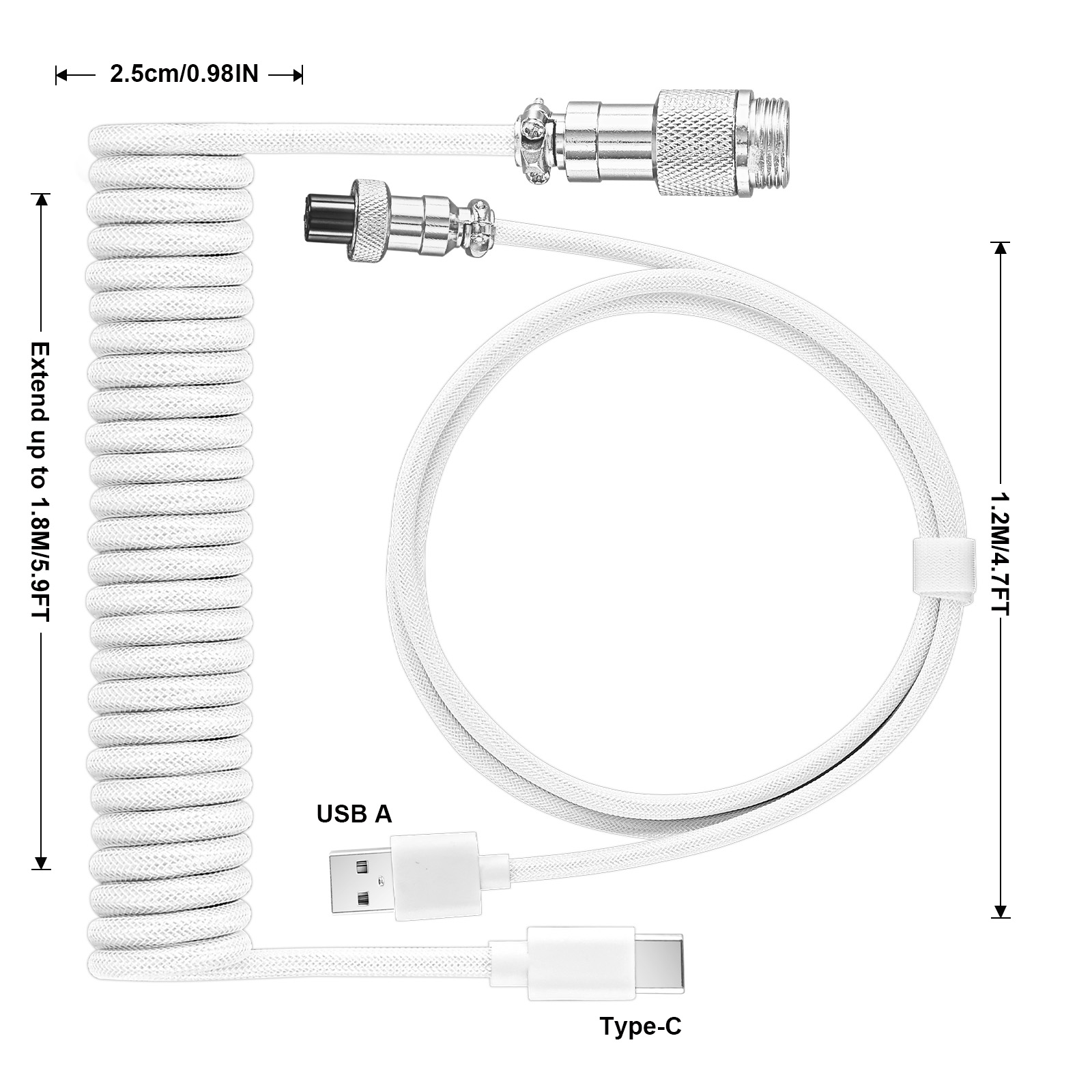 Cable en espiral para teclado  - Gaming Keyboard Types reseña y precio