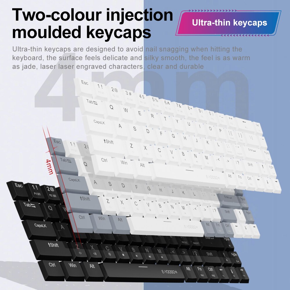 E-YOOSO A68 RGB Mini teclado m - Gaming Keyboard Budget reseña y precio