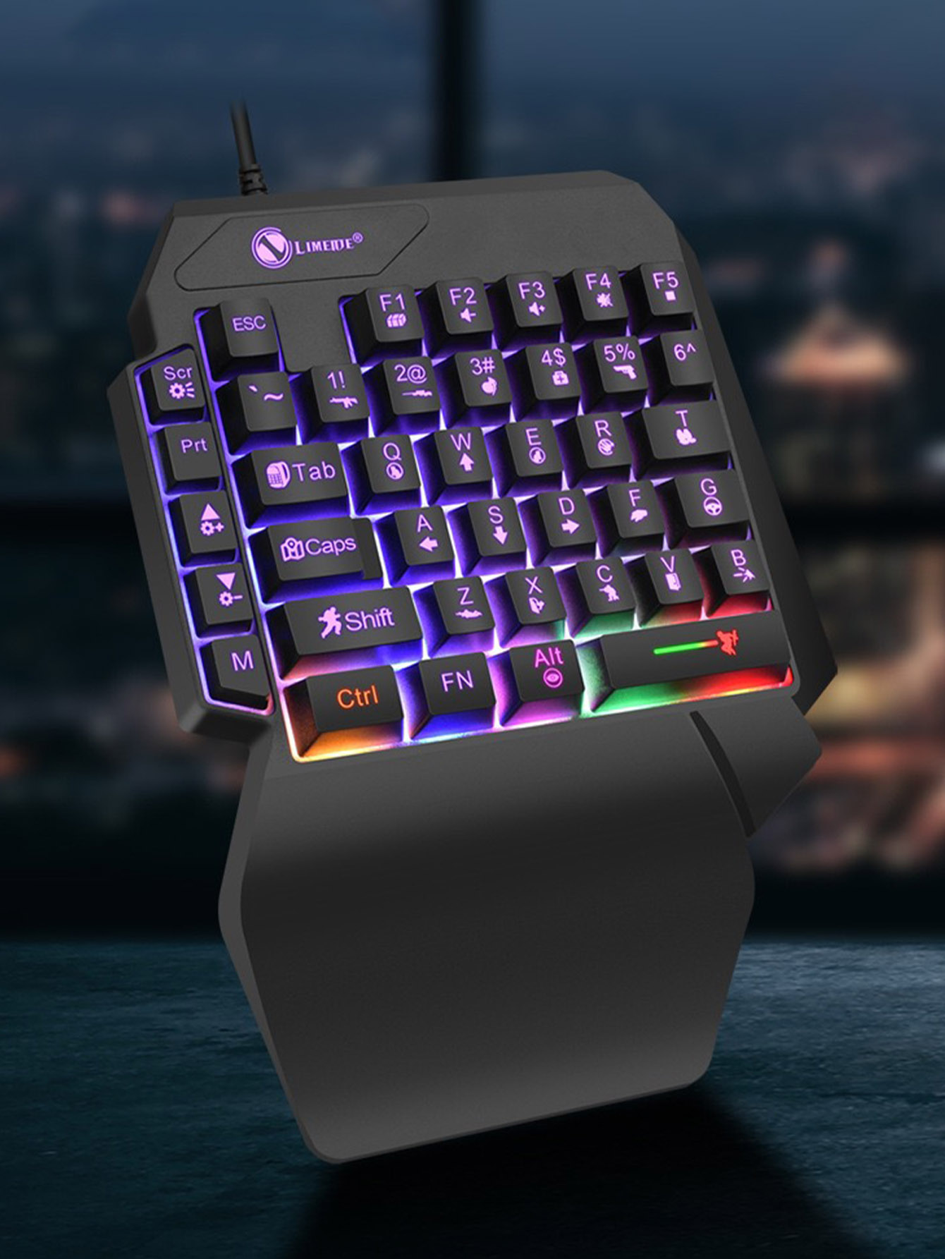 Teclado Mecánico de Una Mano p - Gaming Keyboard Half reseña y precio