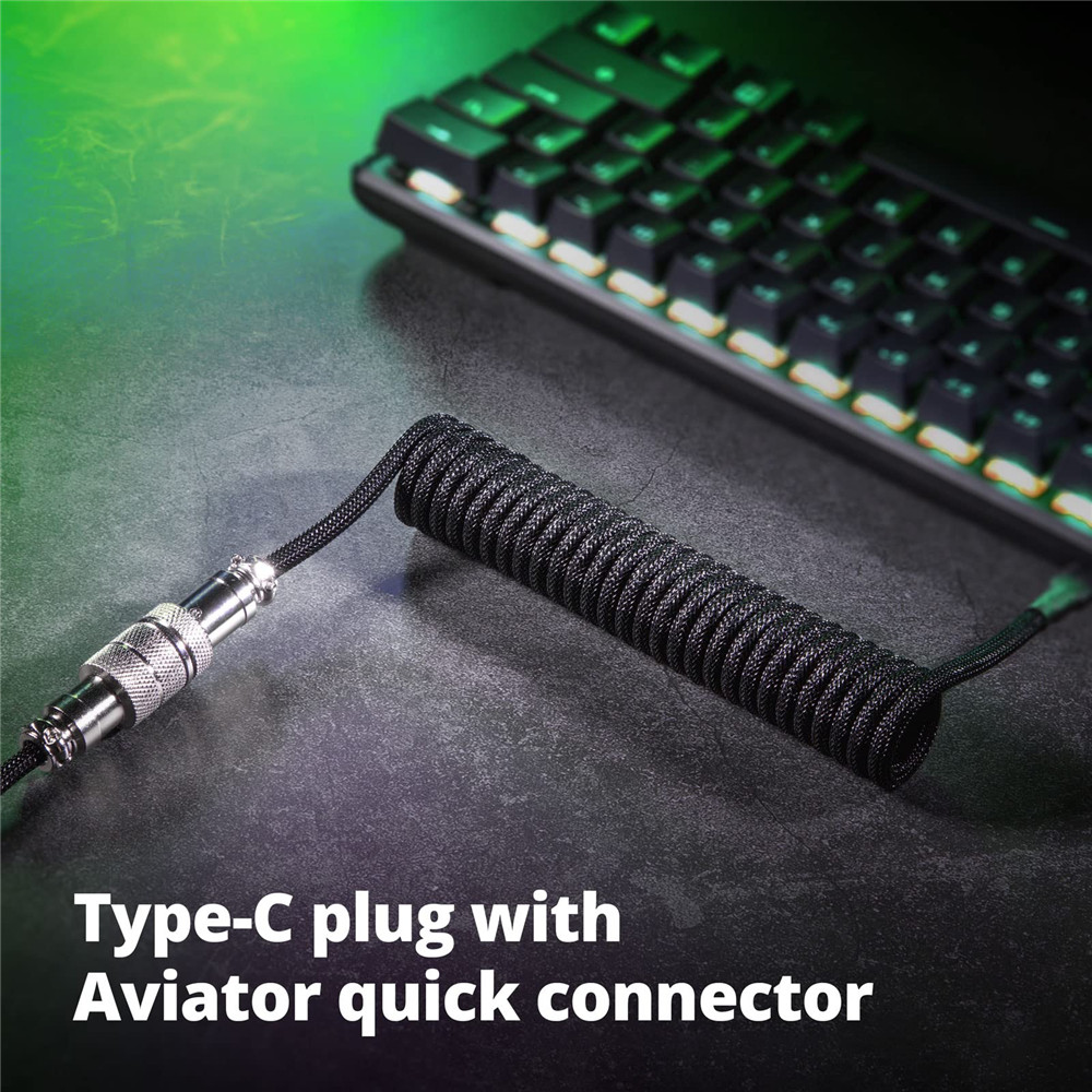 Cable en espiral para teclado  - Gaming Keyboard Types reseña y precio