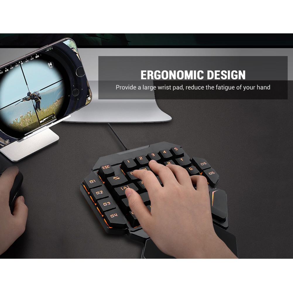 Teclado Blacklight Teclado con - Gaming Keyboard Half reseña y precio