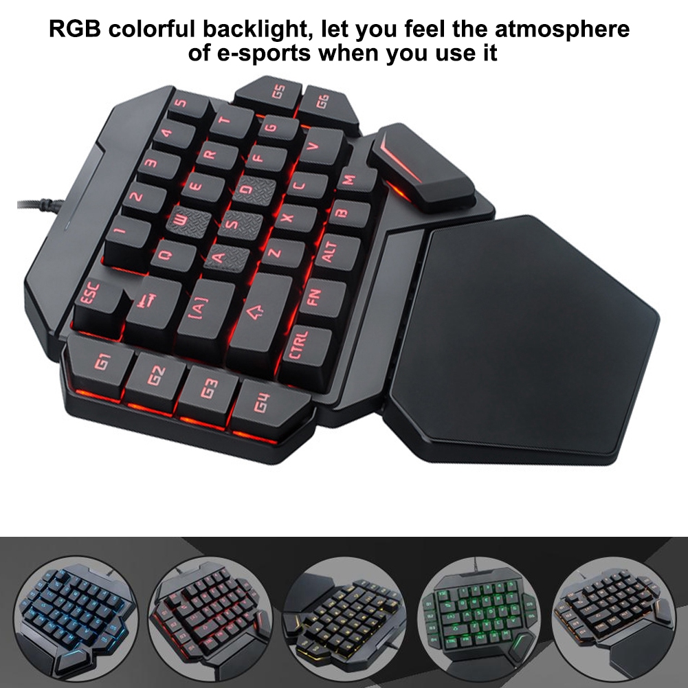 Teclado Blacklight Teclado con - Gaming Keyboard Half reseña y precio