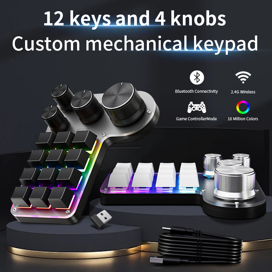 Teclado mecánico de 3 modos y  - Gaming Keyboard Half reseña y precio