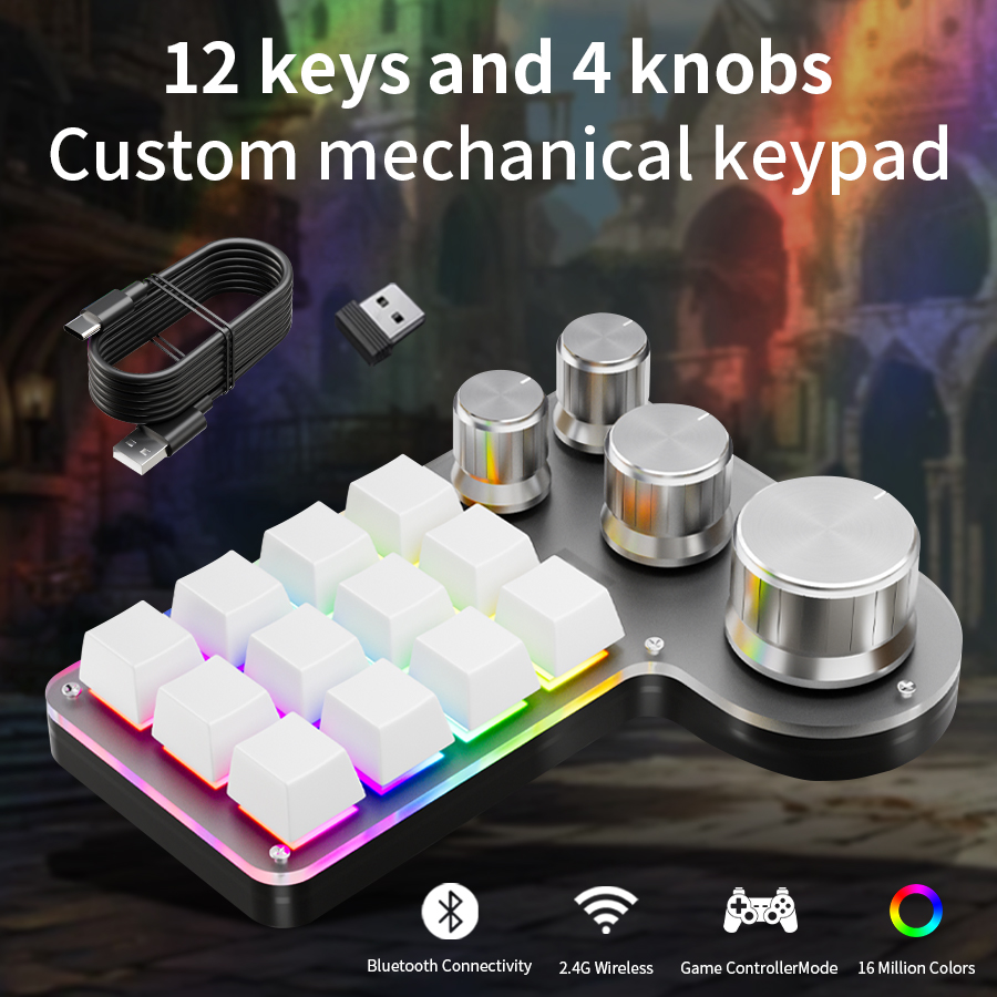 Teclado mecánico de 3 modos y  - Gaming Keyboard Half reseña y precio
