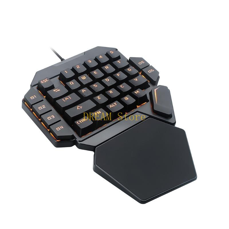 Sola mano RGB luminoso retroil - Gaming Keyboard Half reseña y precio
