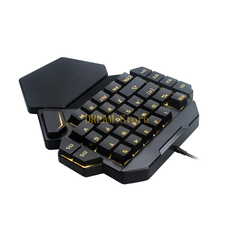 Sola mano RGB luminoso retroil - Gaming Keyboard Half reseña y precio