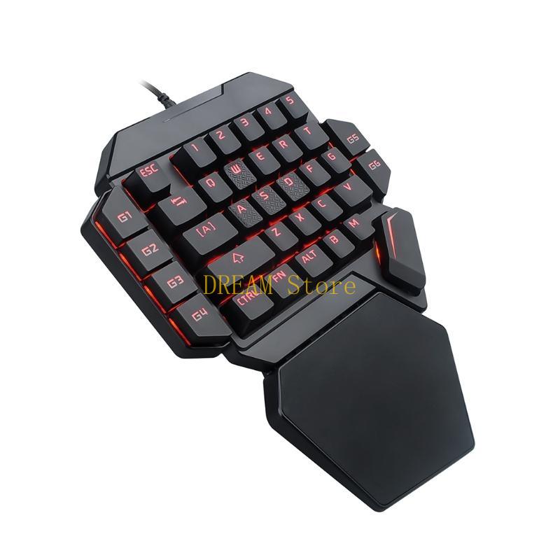 Sola mano RGB luminoso retroil - Gaming Keyboard Half reseña y precio