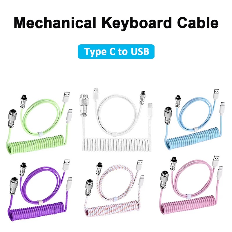 Cable Espiral USB Tipo C para  - Gaming Keyboard Types reseña y precio