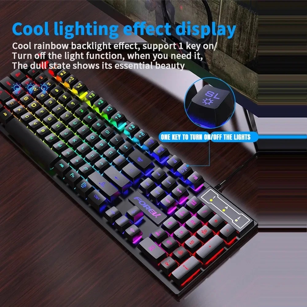 Kebidumei 104: teclado mecánic - Keyboard Mouse Bundle Gaming reseña y precio