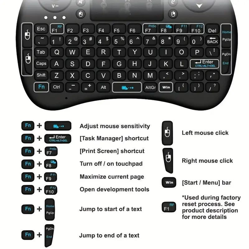 Mini teclado inalámbrico de 2, - Gaming Keyboard Wireless reseña y precio