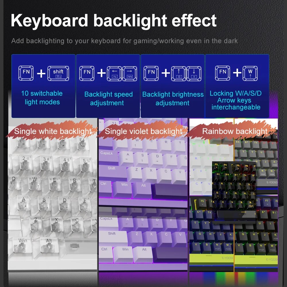 Teclado mecánico E-YOOSO Z94 p - Gaming Keyboard Budget reseña y precio